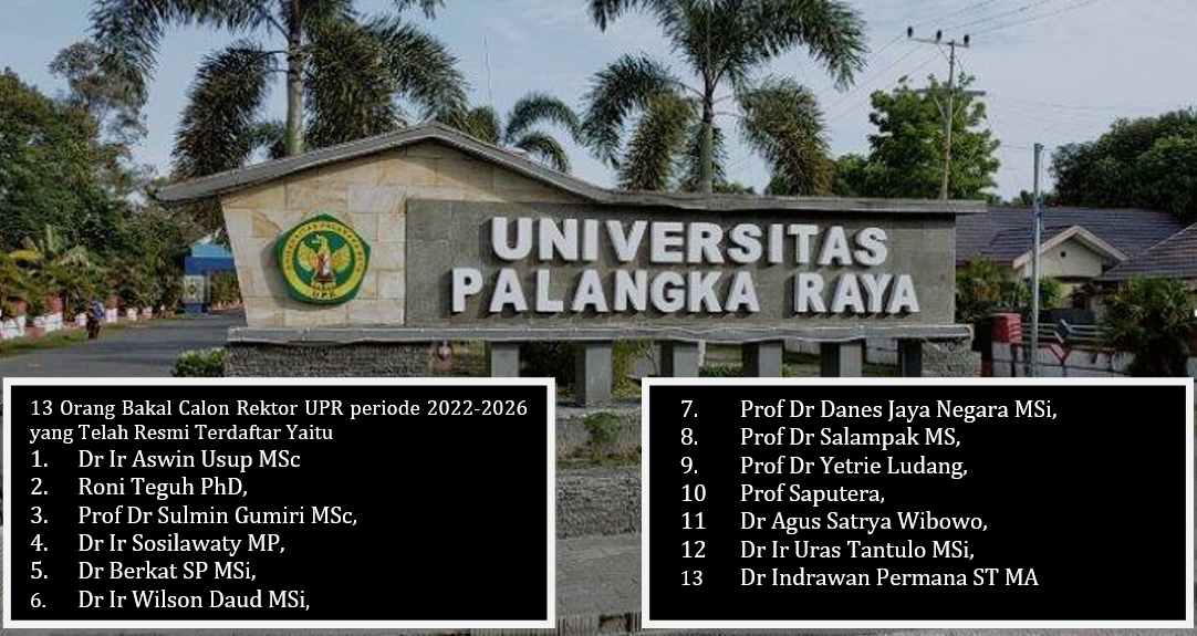 Terjaring 13 Bakal Calon Rektor UPR Tabengan Online