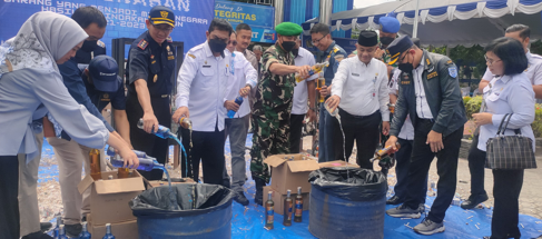 Batang Rokok Dan Liter Minol Ilegal Dimusnahkan Tabengan