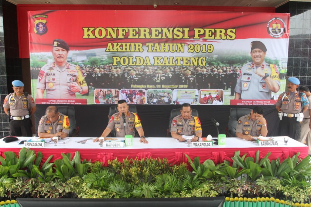 rilis akhir tahuan polda kalteng