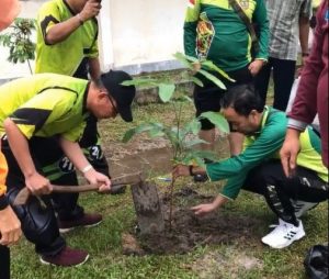 Jasa Raharja Tanam 100 Pohon di Lingkungan Sekolah