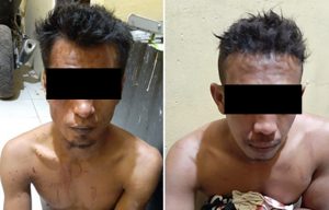 Tertangkap Basah Mau Mencuri, 2 Pria Ini Digiring ke Polsek Kumai