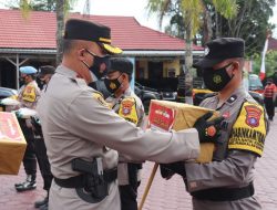 Kapolres Kobar Pimpin Apel Baksos Berbagi Senyum Alumni AKPOL 2000