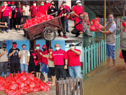 DPC dan Baguna PDIP Bantu Korban Terdampak Banjir Palangka Raya