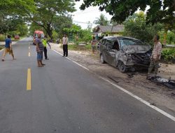 Pengemudi Sigra Tewas Usai Hantam Mobil Boks