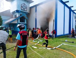 Studio Baru TVRI Kalteng Terbakar