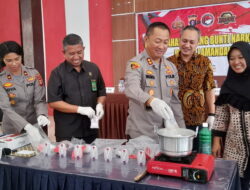 Polres Lamandau Musnahkan 700 Gram Sabu