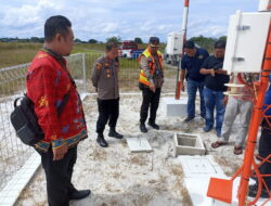 Polsek Pahandut Cek TKP Pencurian Kabel Area Bandara Tjilik Riwut