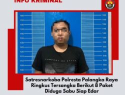 Polresta Tangkap Pemilik 8 Paket Sabu