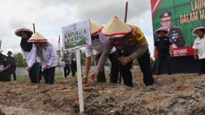 DUKUNG KETAHANAN PANGAN-Polda Kalteng Siapkan Ribuan Hektare Lahan